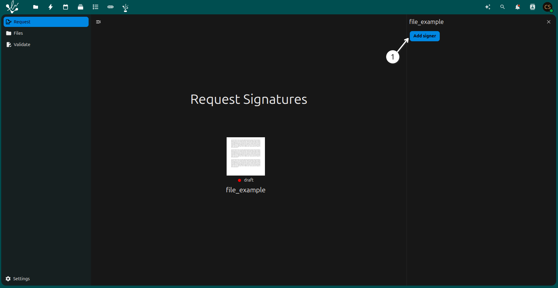 Add signature.